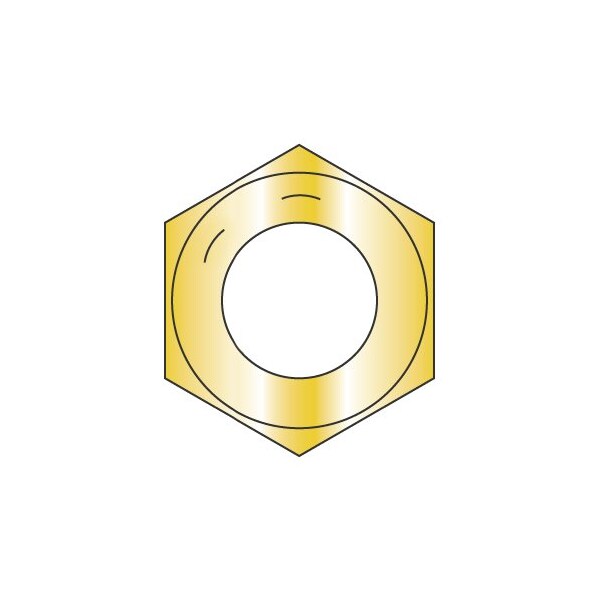 Newport Fasteners Hex Nut, 1-1/4"-7, Steel, Grade 8, Zinc Yellow, 1-1/16 in Ht, 65 PK 277182 - main